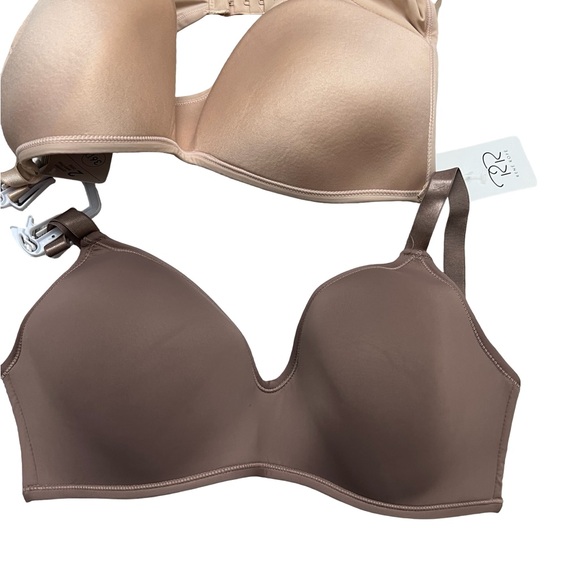 Rene Rofe Women's Bra Set in Cream and Brown - Picture 6 of 6